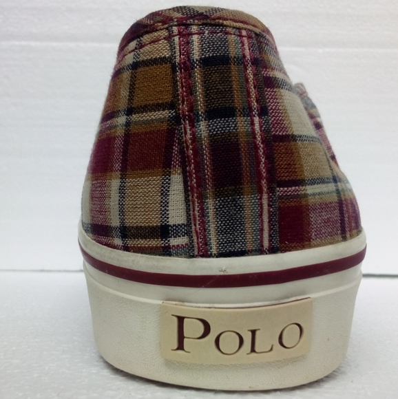 Ralph Lauren Polo Mansheim Canvas Slip On Sneakers Shoes Men's 11D Multicolor - Picture 10 of 14